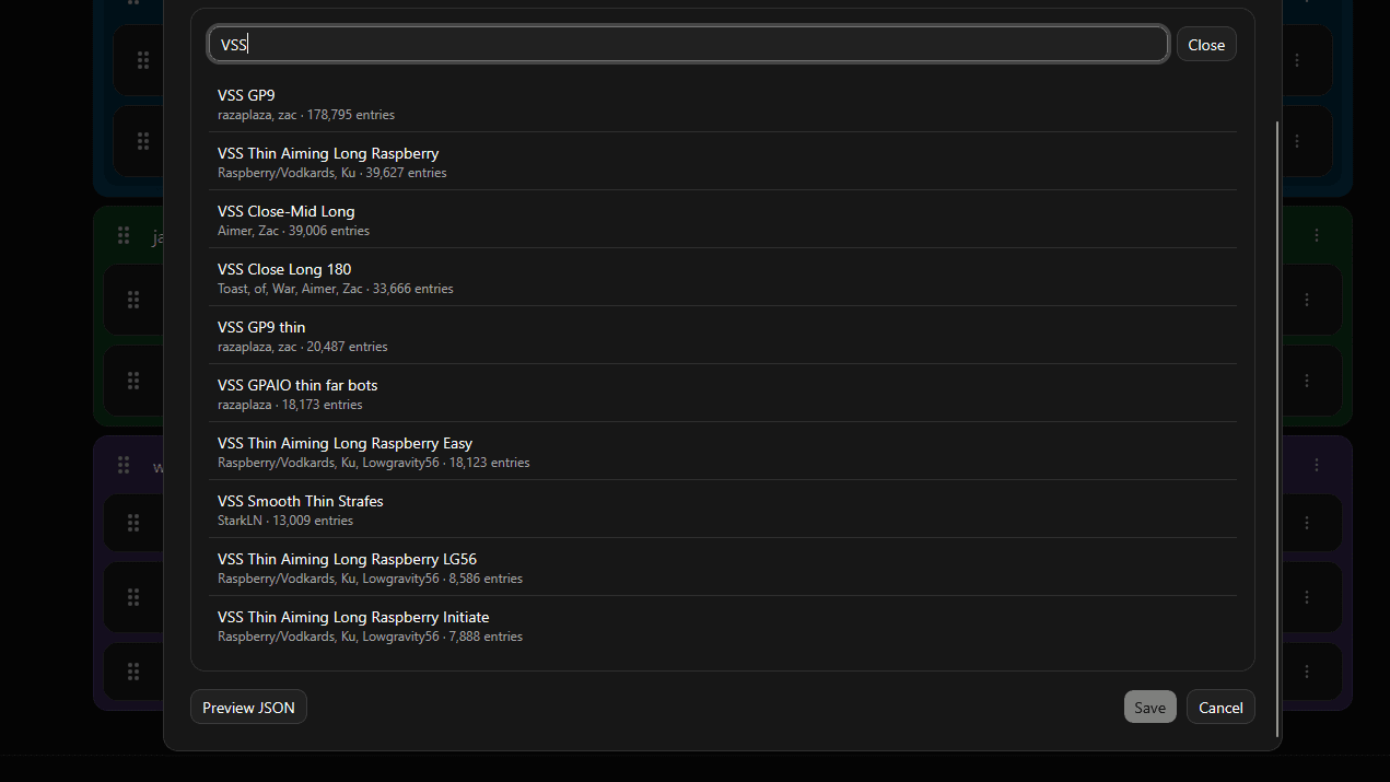 Search and add scenarios